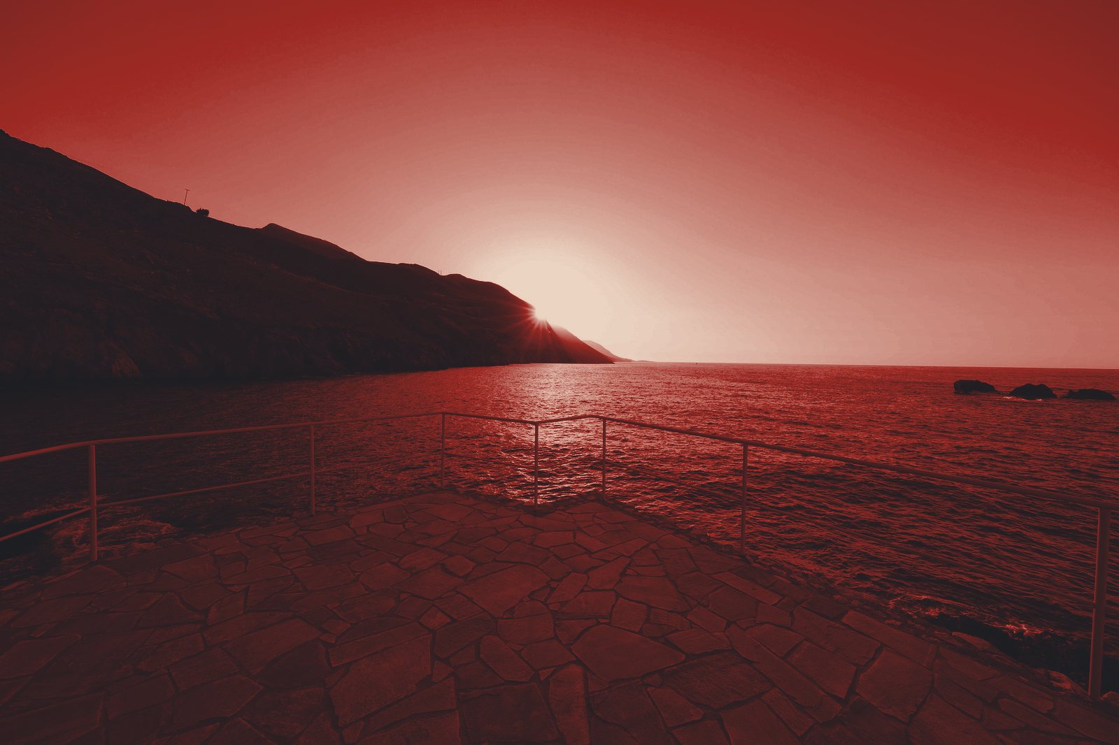 Rosarito coast at dusk, no people